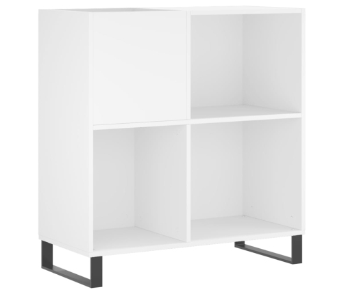 Mueble para discos madera contrachapada blanco 84,5x38x89 cm