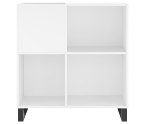 Mueble para discos madera contrachapada blanco 84,5x38x89 cm