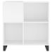 Mueble para discos madera contrachapada blanco 84,5x38x89 cm