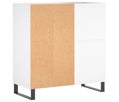 Mueble para discos madera contrachapada blanco 84,5x38x89 cm