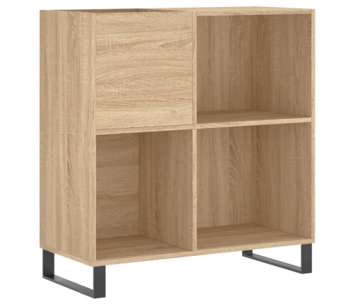 Mueble discos madera contrachapada roble Sonoma 84,5x38x89 cm