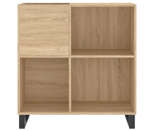 Mueble discos madera contrachapada roble Sonoma 84,5x38x89 cm