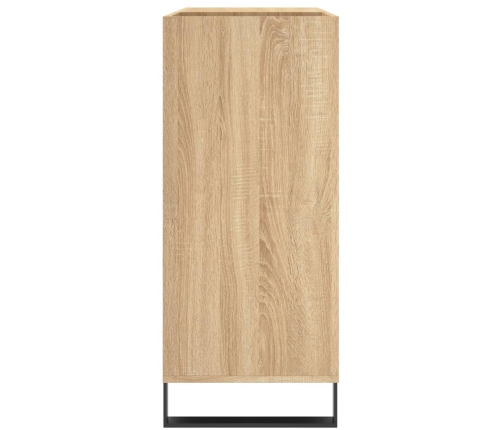 Mueble discos madera contrachapada roble Sonoma 84,5x38x89 cm