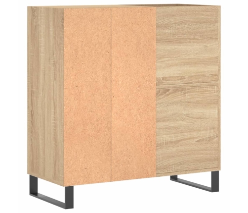 Mueble discos madera contrachapada roble Sonoma 84,5x38x89 cm