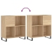 Mueble discos madera contrachapada roble Sonoma 84,5x38x89 cm