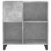 Mueble discos madera contrachapada gris hormigón 84,5x38x89 cm