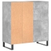 Mueble discos madera contrachapada gris hormigón 84,5x38x89 cm