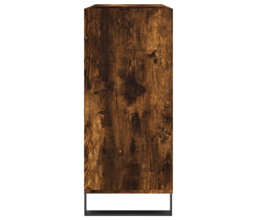 Mueble discos madera contrachapada roble ahumado 84,5x38x89 cm