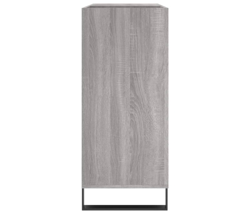 Mueble discos madera contrachapada gris Sonoma 84,5x38x89 cm