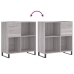 Mueble discos madera contrachapada gris Sonoma 84,5x38x89 cm