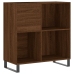 Mueble discos madera contrachapada roble marrón 84,5x38x89 cm