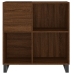 Mueble discos madera contrachapada roble marrón 84,5x38x89 cm