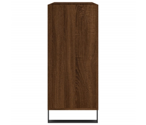 Mueble discos madera contrachapada roble marrón 84,5x38x89 cm