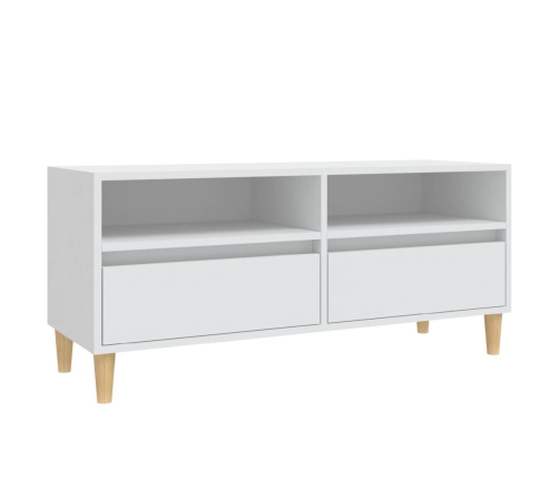 Mueble para TV madera contrachapada blanco 100x34,5x44,5 cm