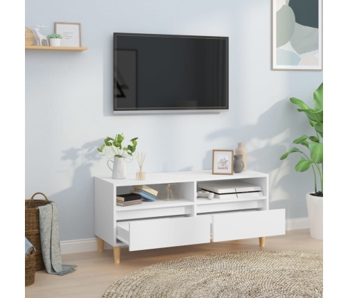 Mueble para TV madera contrachapada blanco 100x34,5x44,5 cm