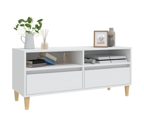 Mueble para TV madera contrachapada blanco 100x34,5x44,5 cm