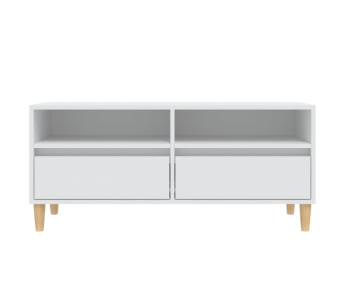 Mueble para TV madera contrachapada blanco 100x34,5x44,5 cm