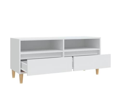 Mueble para TV madera contrachapada blanco 100x34,5x44,5 cm