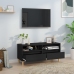 Mueble de TV madera contrachapada negro 100x34,5x44,5 cm