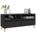 Mueble de TV madera contrachapada negro 100x34,5x44,5 cm