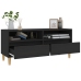 Mueble de TV madera contrachapada negro 100x34,5x44,5 cm