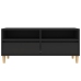 Mueble de TV madera contrachapada negro 100x34,5x44,5 cm