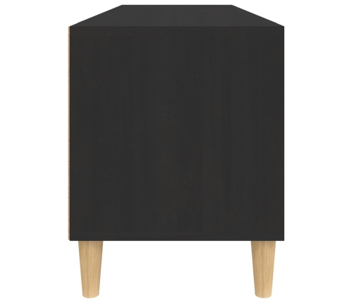 Mueble de TV madera contrachapada negro 100x34,5x44,5 cm