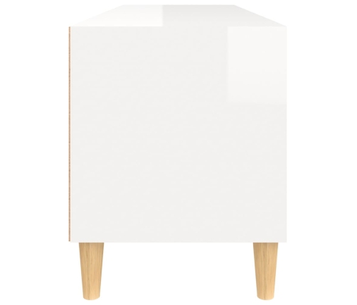 Mueble de TV madera contrachapada blanco brillo 100x34,5x44,5cm