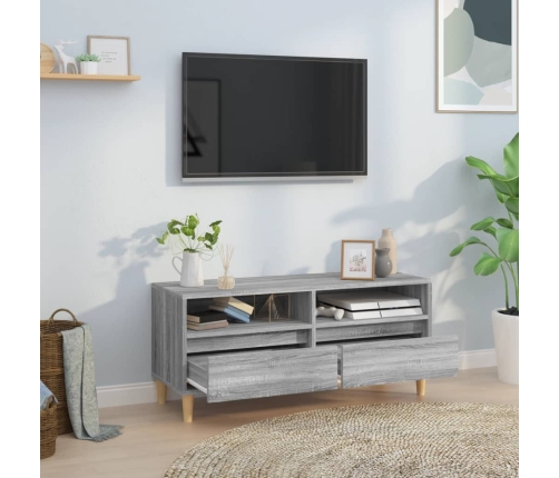 Mueble de TV madera contrachapada gris Sonoma 100x34,5x44,5 cm