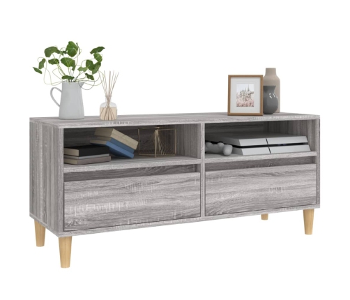 Mueble de TV madera contrachapada gris Sonoma 100x34,5x44,5 cm