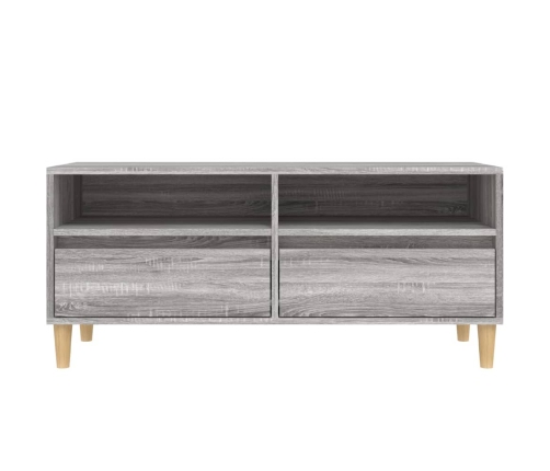 Mueble de TV madera contrachapada gris Sonoma 100x34,5x44,5 cm