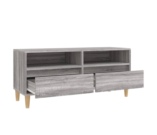 Mueble de TV madera contrachapada gris Sonoma 100x34,5x44,5 cm