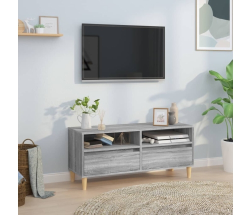 Mueble de TV madera contrachapada gris Sonoma 100x34,5x44,5 cm