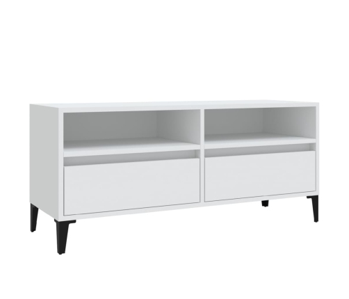 Mueble para TV madera contrachapada blanco 100x34,5x44,5 cm