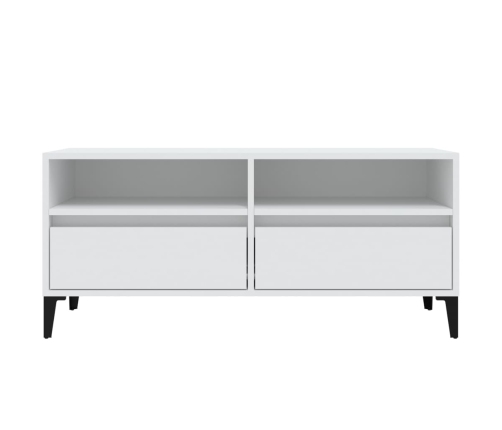 Mueble para TV madera contrachapada blanco 100x34,5x44,5 cm