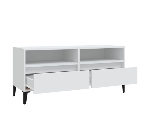 Mueble para TV madera contrachapada blanco 100x34,5x44,5 cm