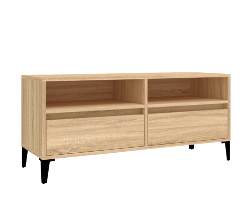 Mueble de TV madera contrachapada roble Sonoma 100x34,5x44,5 cm