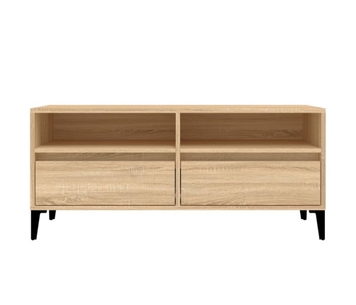 vidaXL Mueble de TV madera contrachapada roble Sonoma 100x34,5x44,5 cm