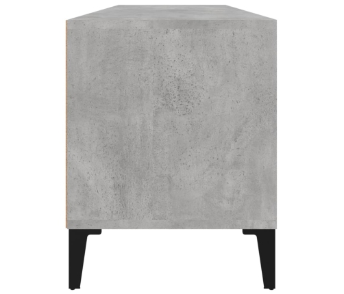 Mueble de TV madera contrachapada gris hormigón 100x34,5x44,5cm