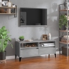 Mueble de TV madera contrachapada gris hormigón 100x34,5x44,5cm