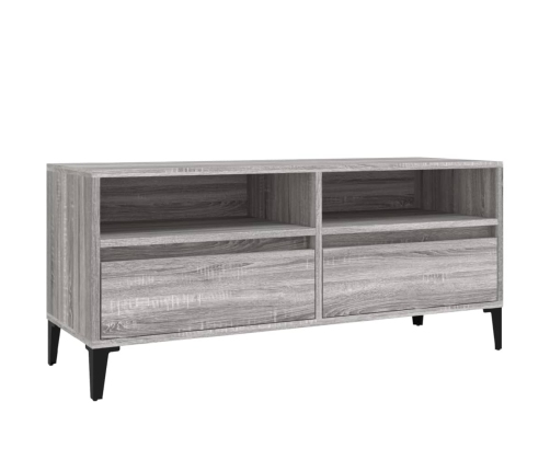 vidaXL Mueble de TV madera contrachapada gris Sonoma 100x34,5x44,5 cm