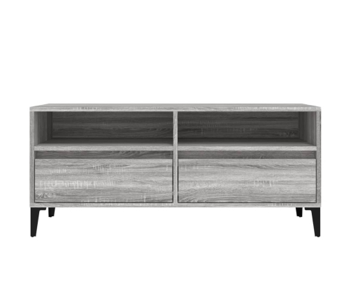 Mueble de TV madera contrachapada gris Sonoma 100x34,5x44,5 cm