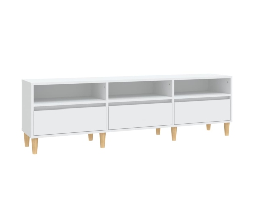 Mueble de TV madera contrachapada blanco 150x30x44,5 cm