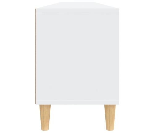 Mueble de TV madera contrachapada blanco 150x30x44,5 cm