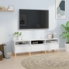 Mueble de TV madera contrachapada blanco 150x30x44,5 cm