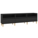 Mueble de TV madera contrachapada negro 150x30x44,5 cm