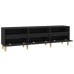 Mueble de TV madera contrachapada negro 150x30x44,5 cm