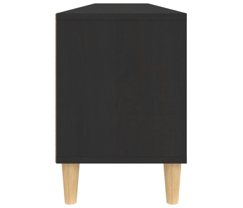 Mueble de TV madera contrachapada negro 150x30x44,5 cm