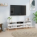 Mueble de TV madera contrachapada blanco brillo 150x30x44,5 cm