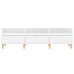 Mueble de TV madera contrachapada blanco brillo 150x30x44,5 cm